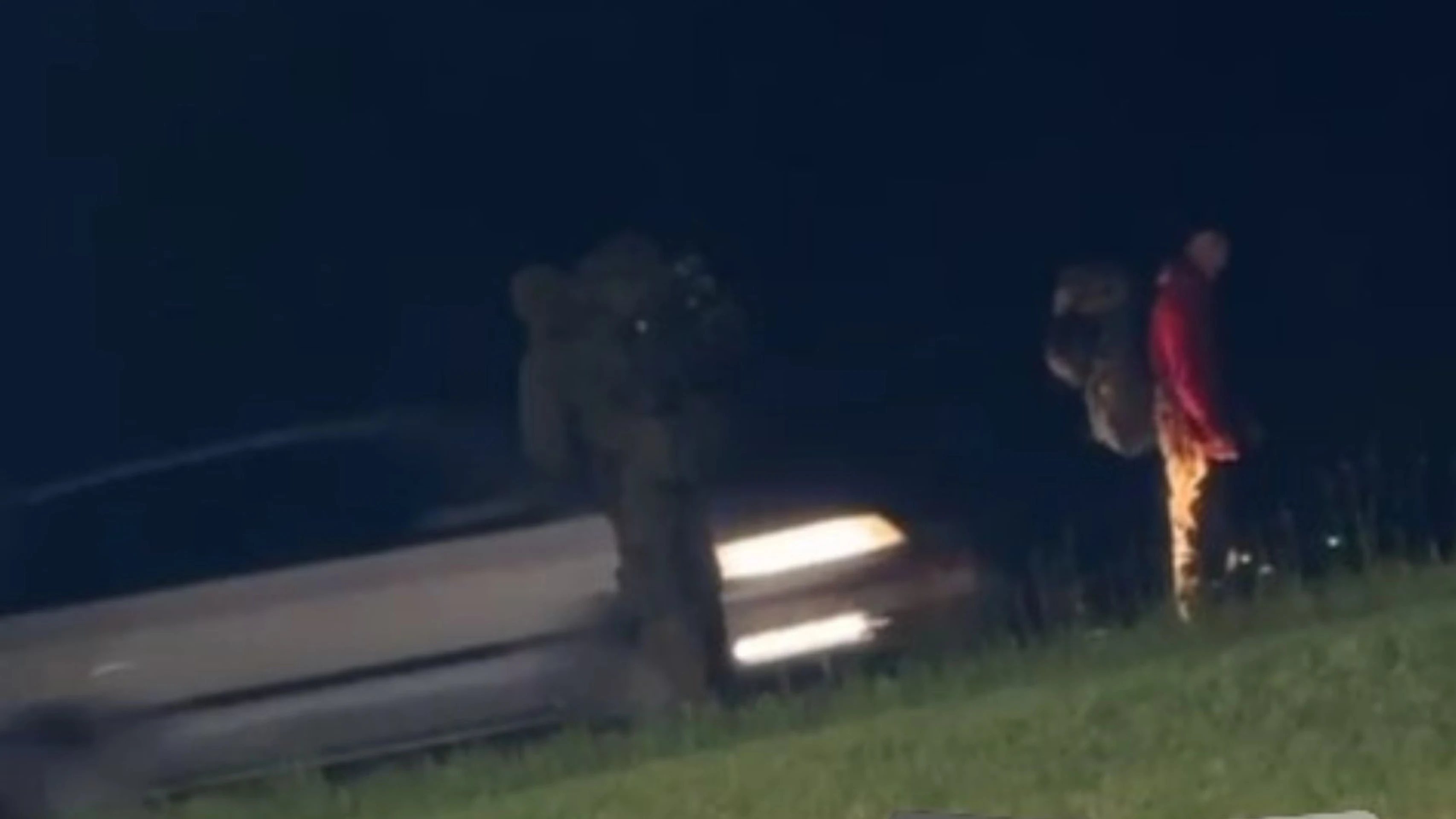 Nešťastie neďaleko benzínovej pumpy.