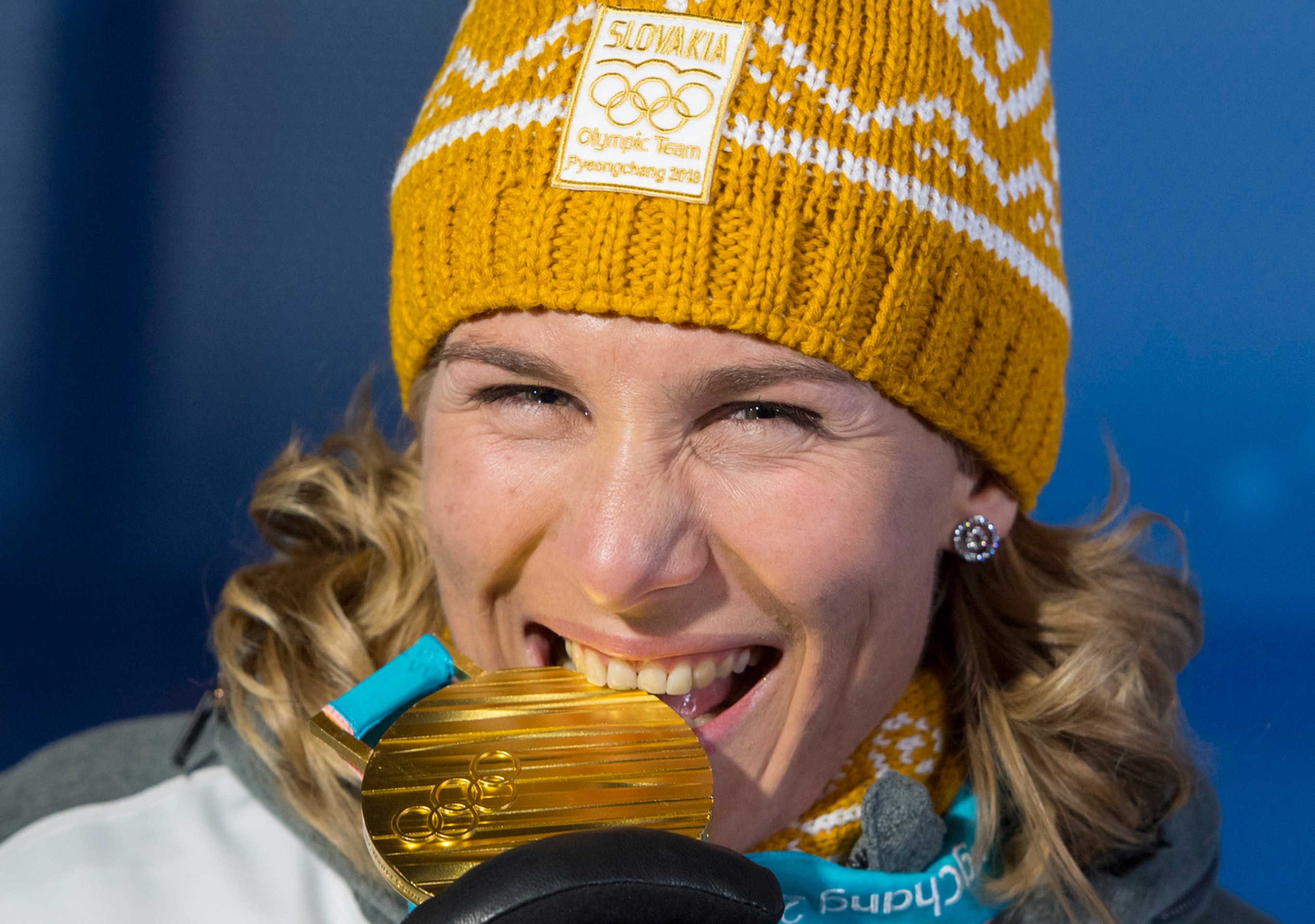 Anastasia Kuzminová získala v Pjongčangu zlatú medailu.