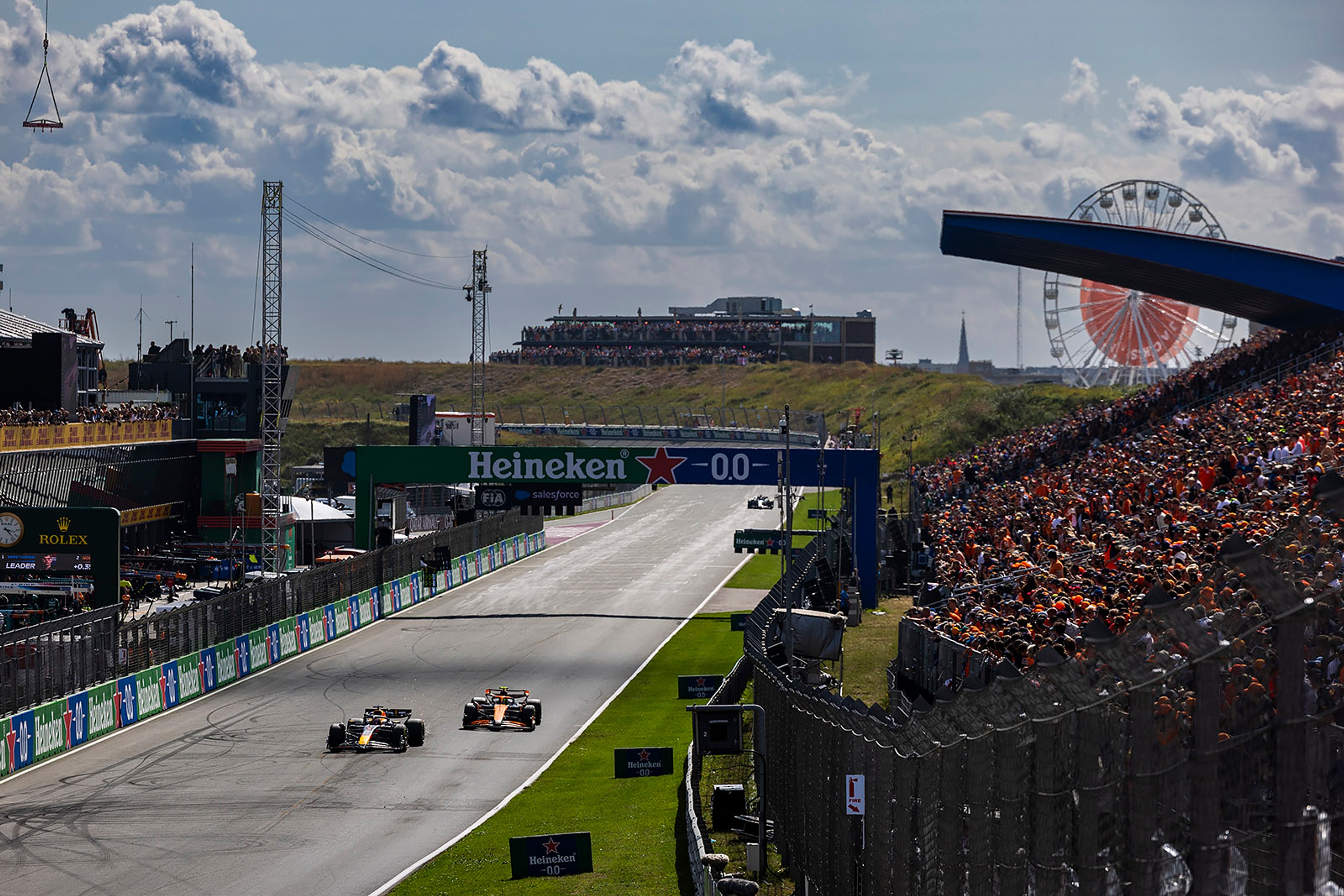 Dvojica najlepších na VC Holandska Lando Norris a Max Verstappen.