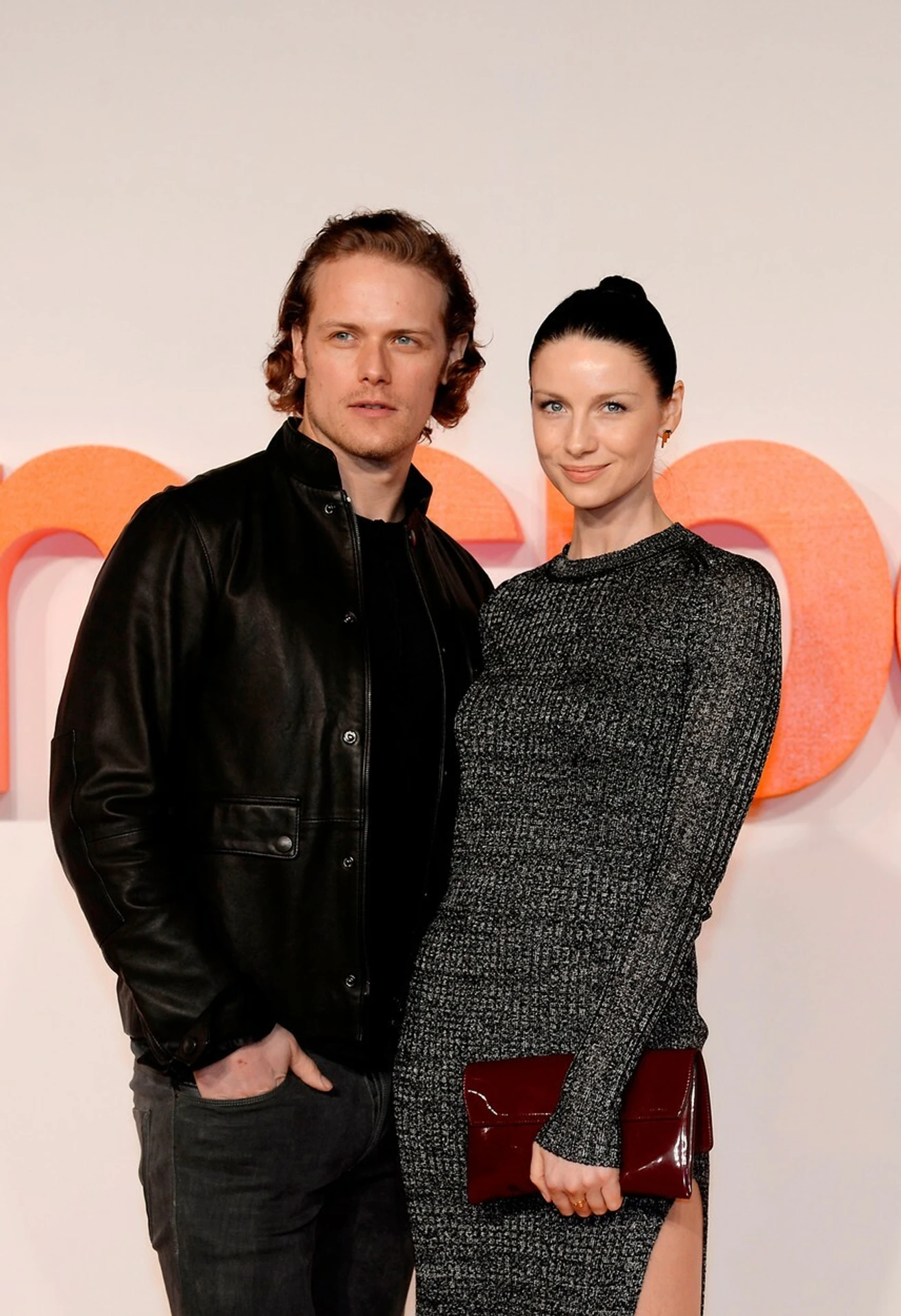 Caitriona Balfe a Sam Heughan na premiére 