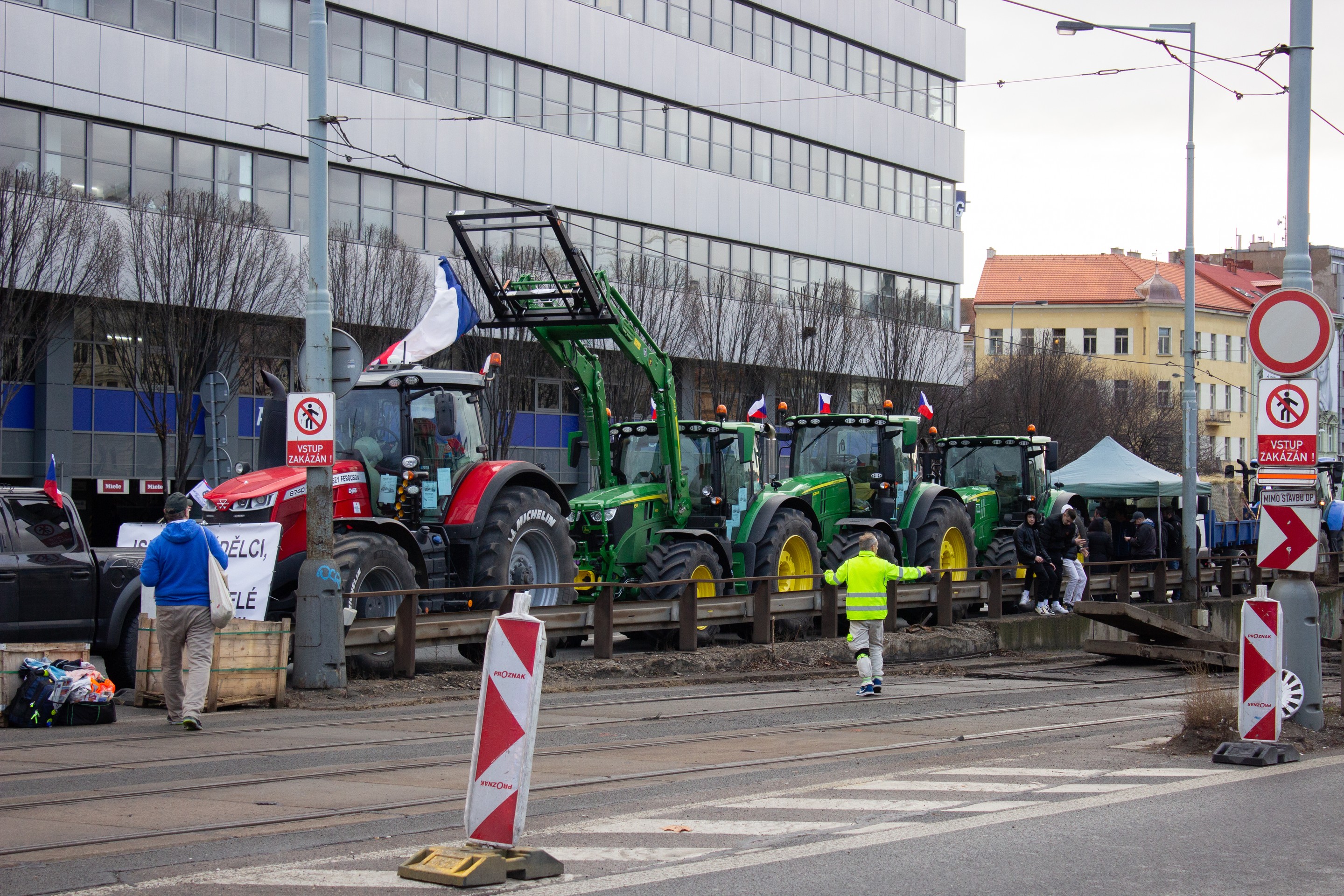 Protest farmárov v Prahe
