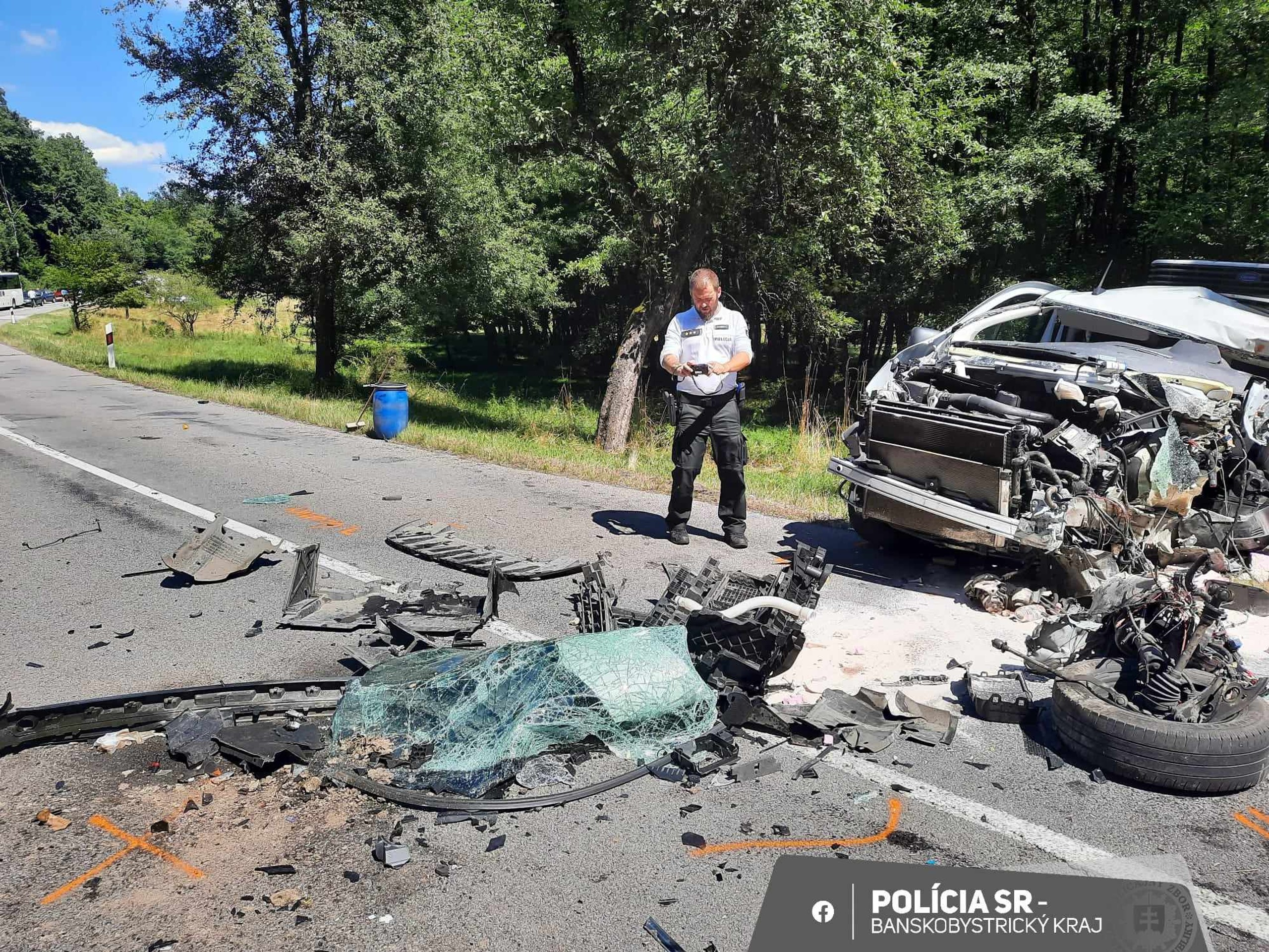 Vážne zraneného vodiča previezli do nemocnice.