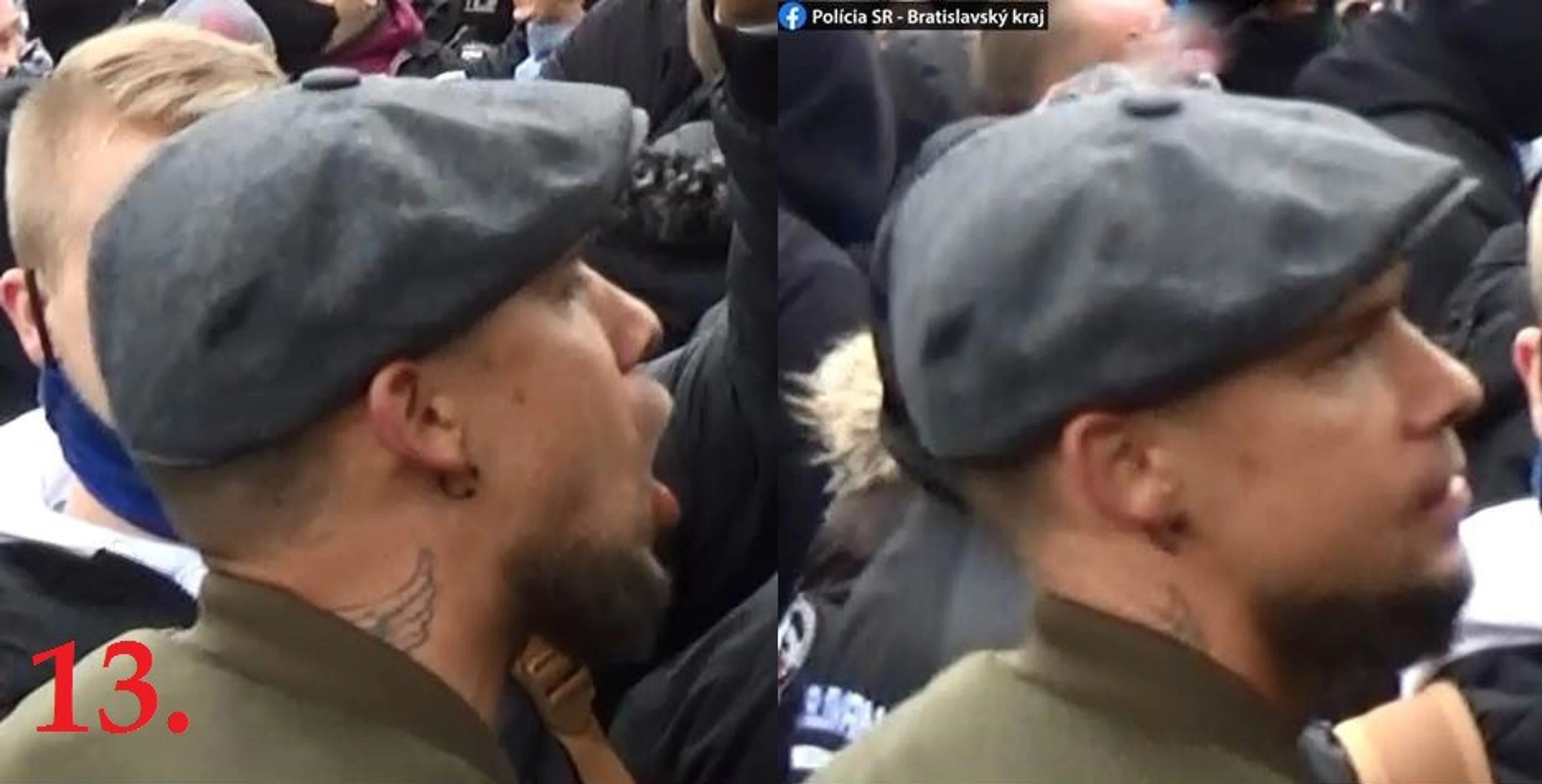 Hľadaný muž z protestu zo 17. októbra.