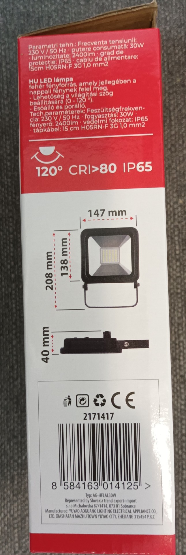 Nebezpečný LED reflektor.