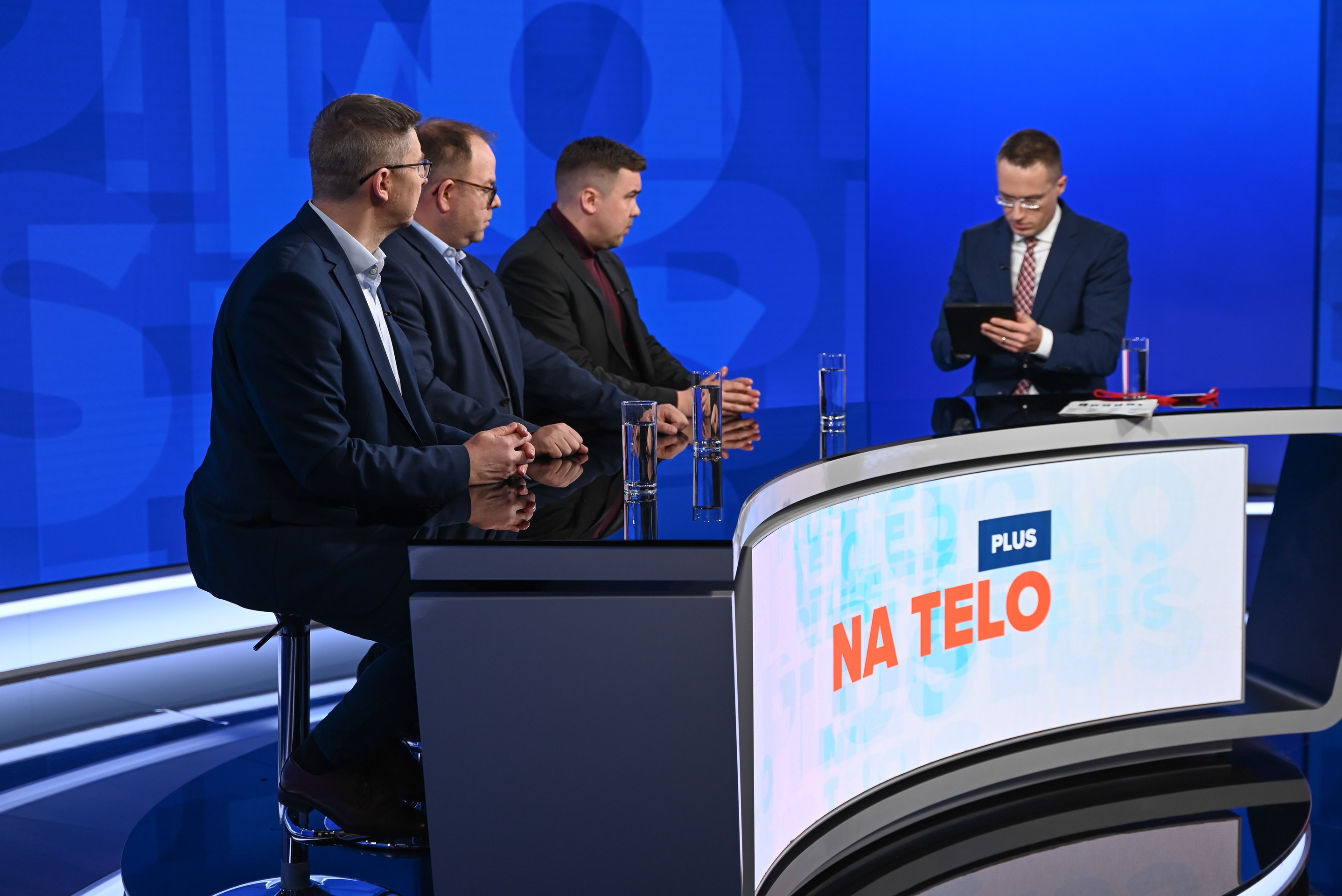 Martin Slosiarik, Václav Hřích a Jakub Hankovský v relácii Na telo plus.
