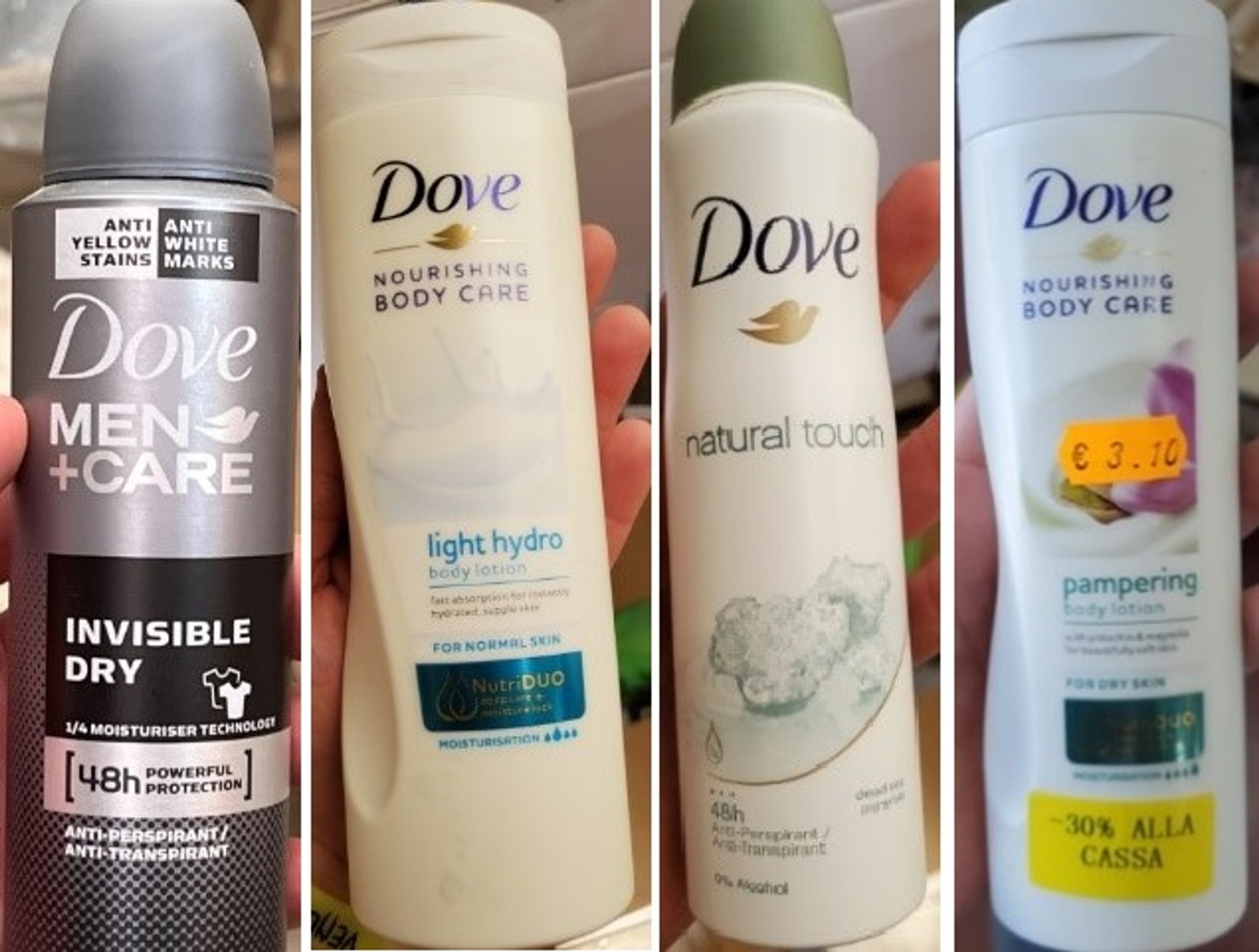 Nebezpečné produkty Dove