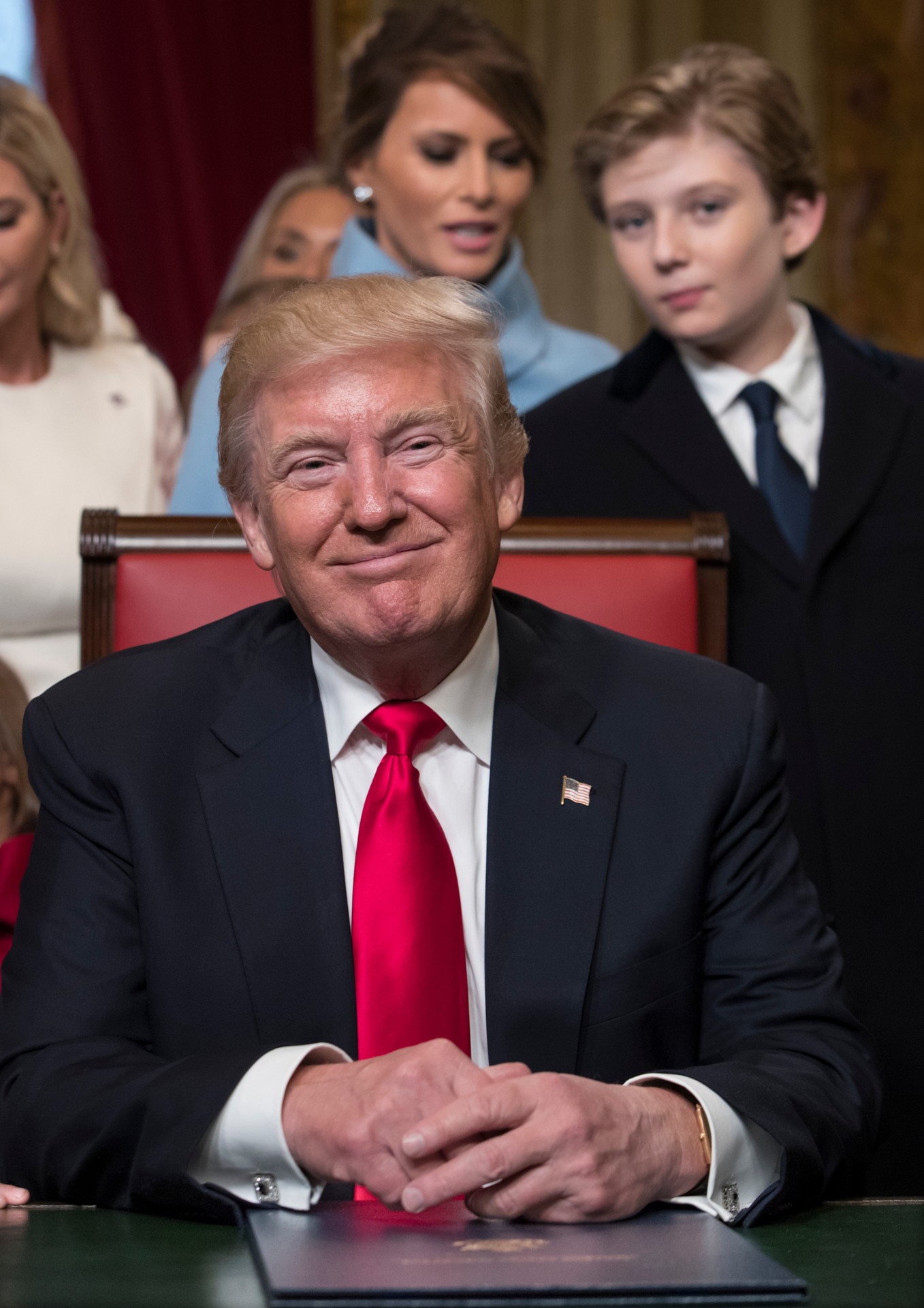 Donald Trump so synom Barronom. 