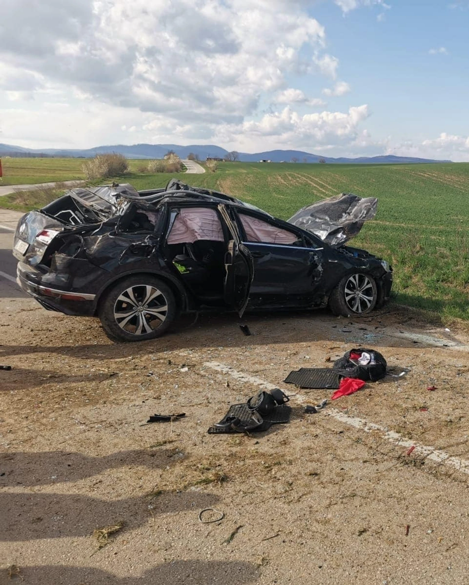 Havarované auto.