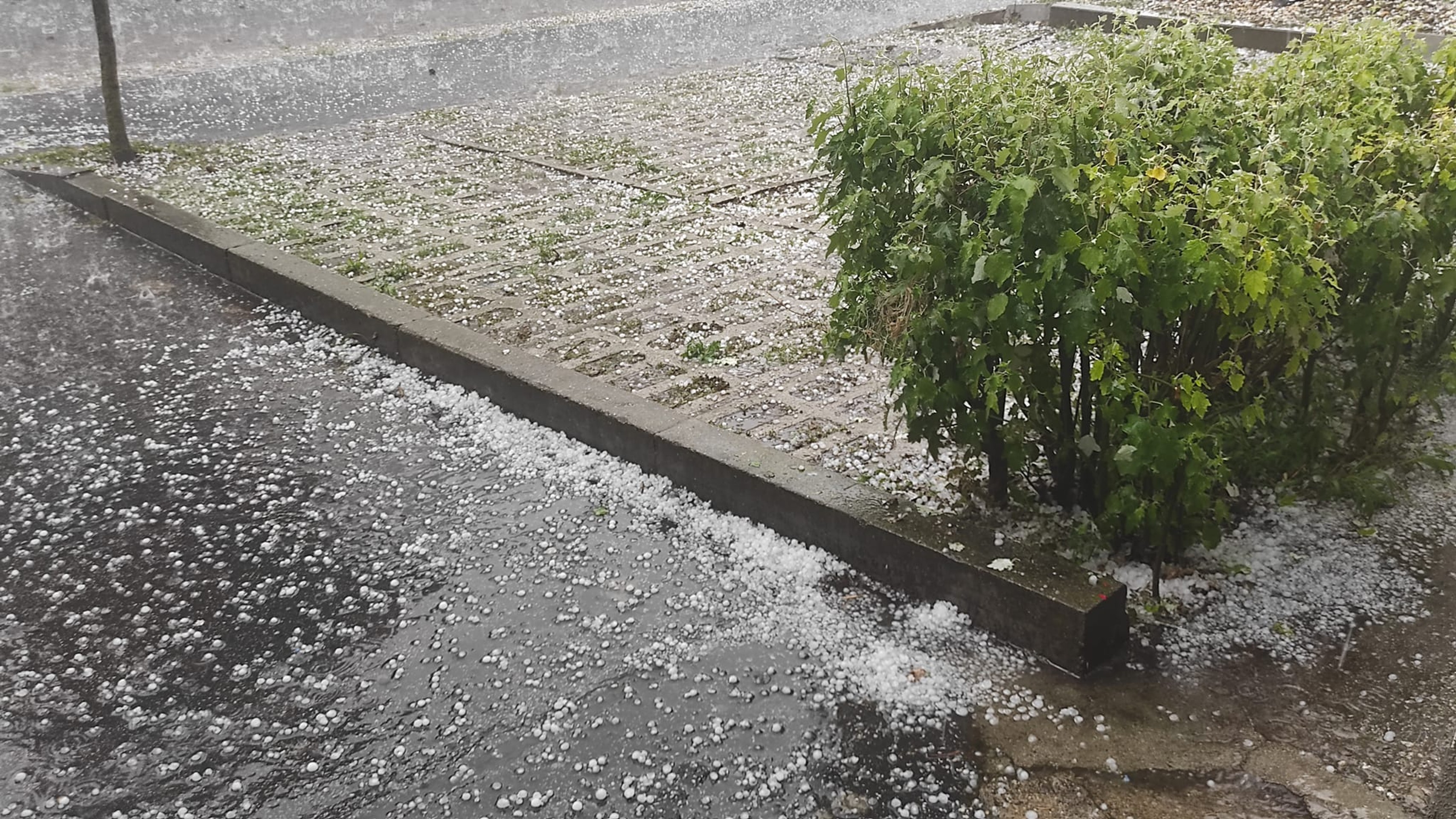 Búrka s krúpami v Trnave.