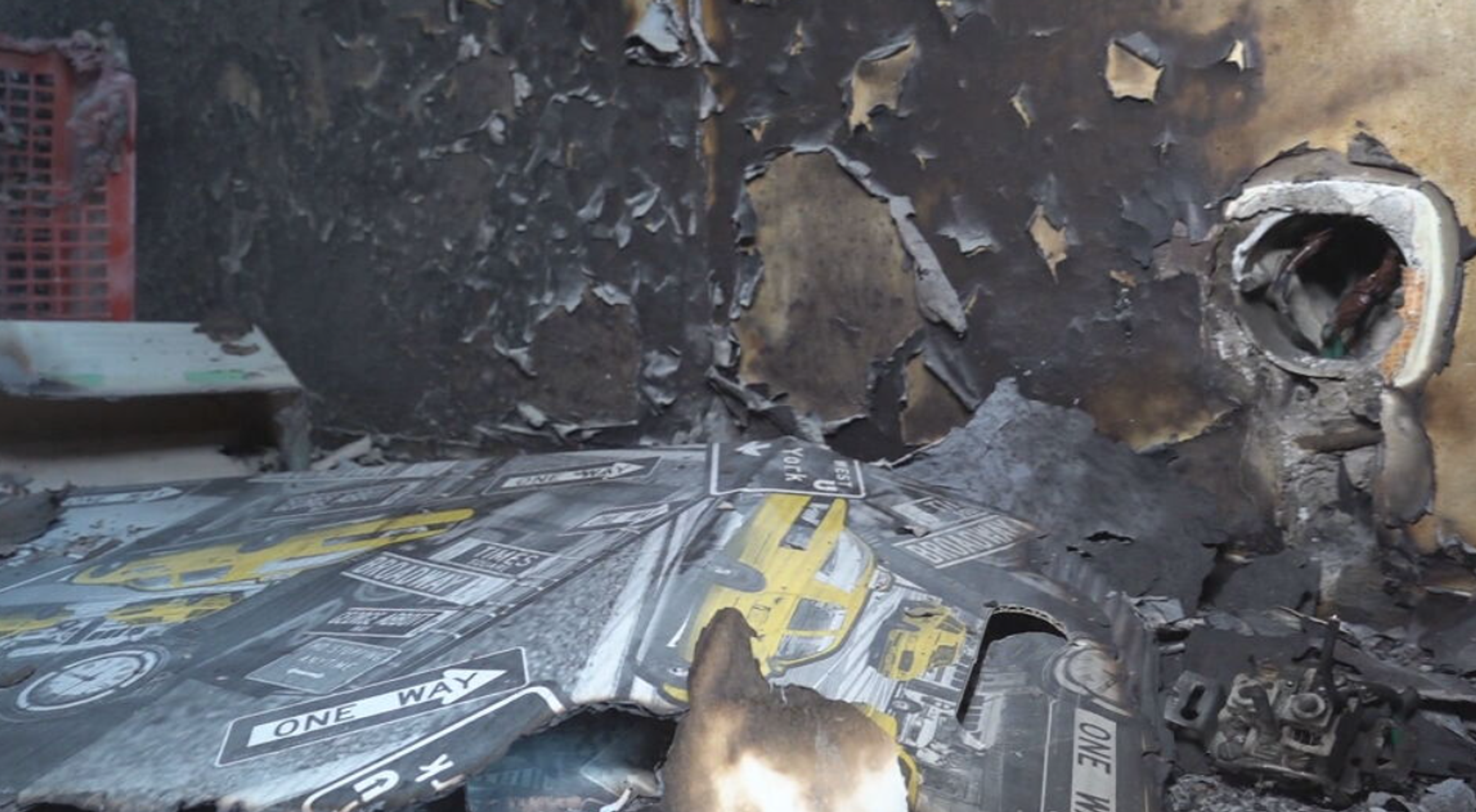 Po explózii e-kolobežky.