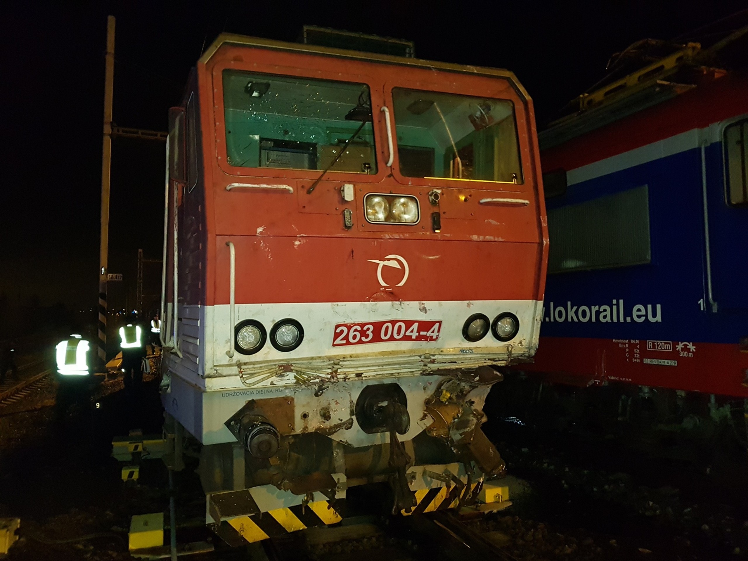 Nehoda vlakov v Pezinku.