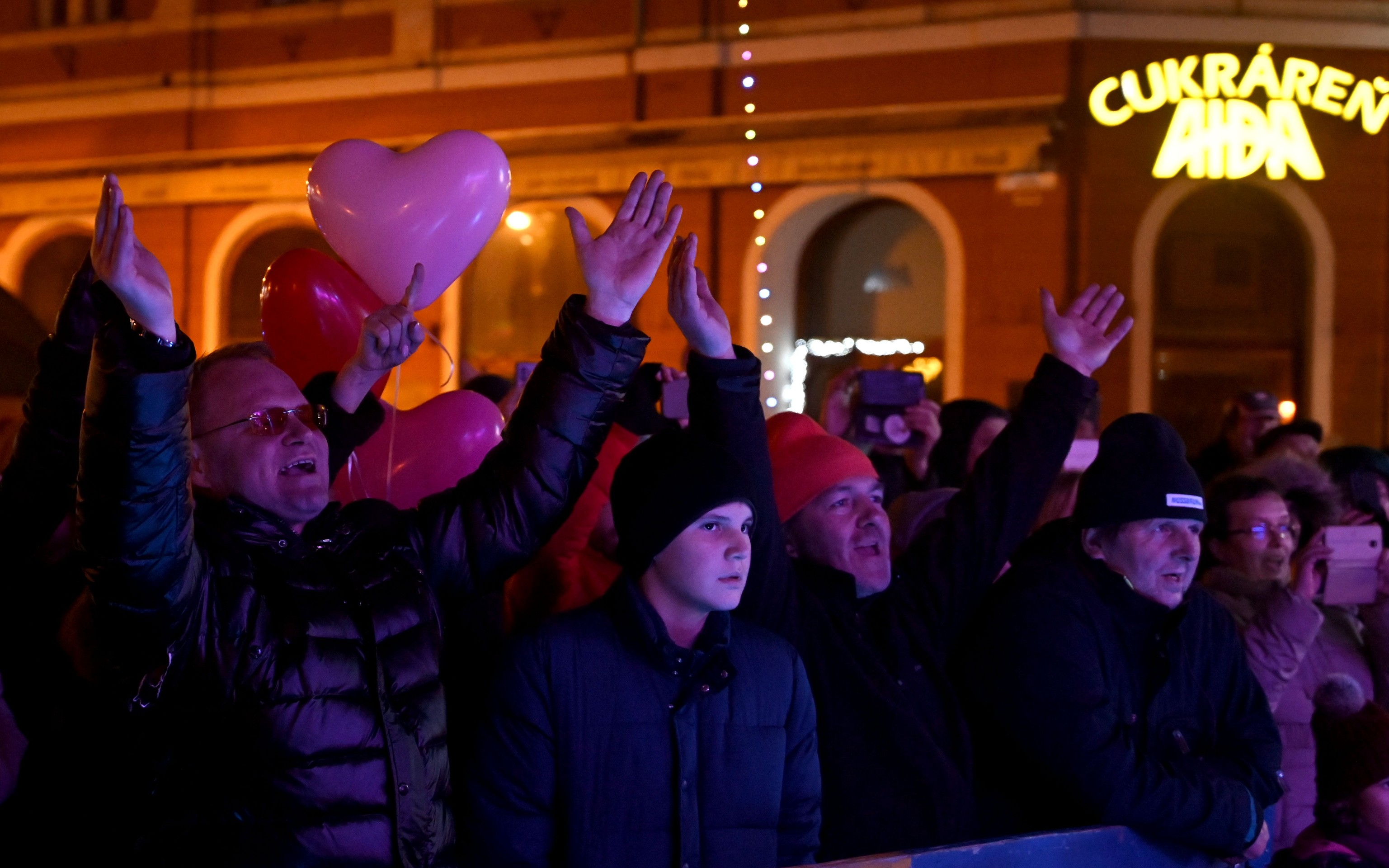 Oslavy Nového roka v Košiciach.