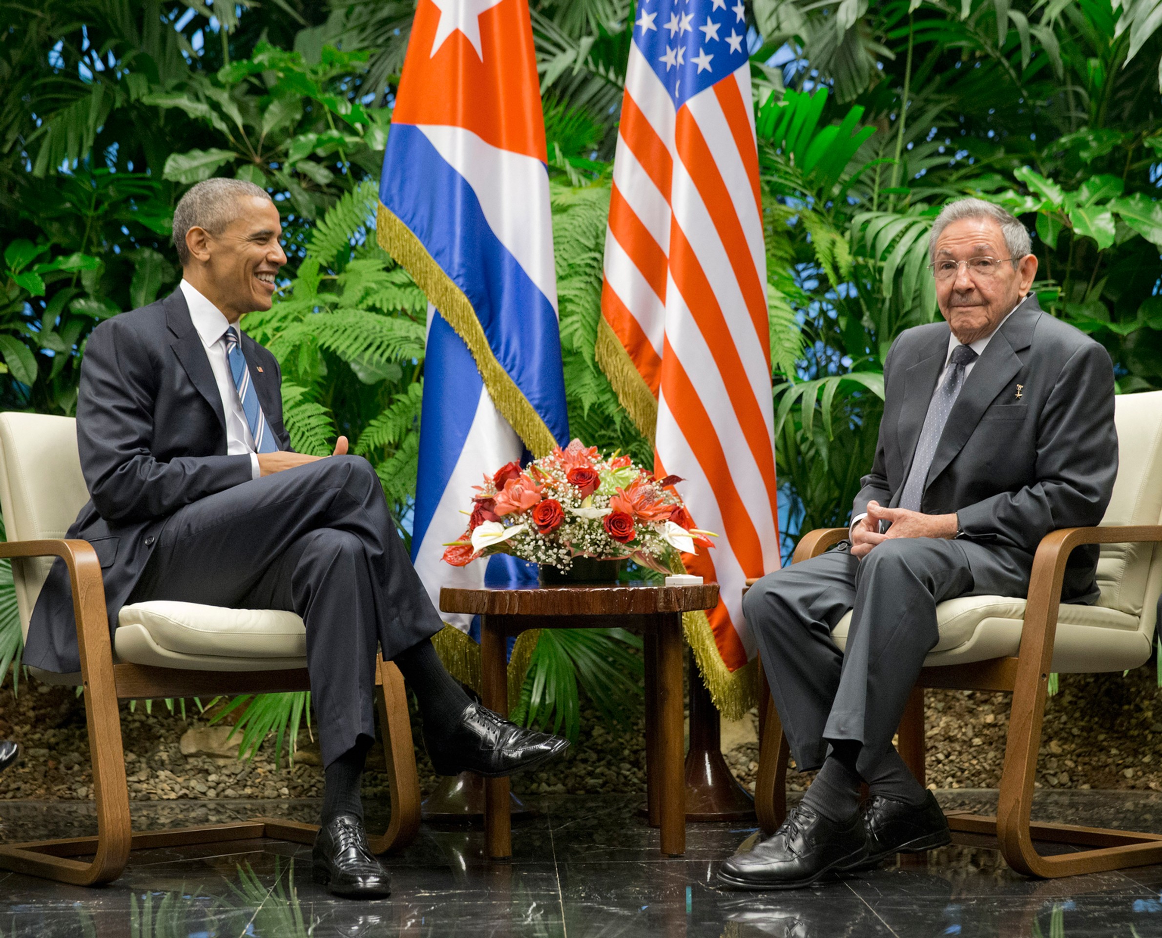 Barack Obama sa stretol s Raúlom Castrom