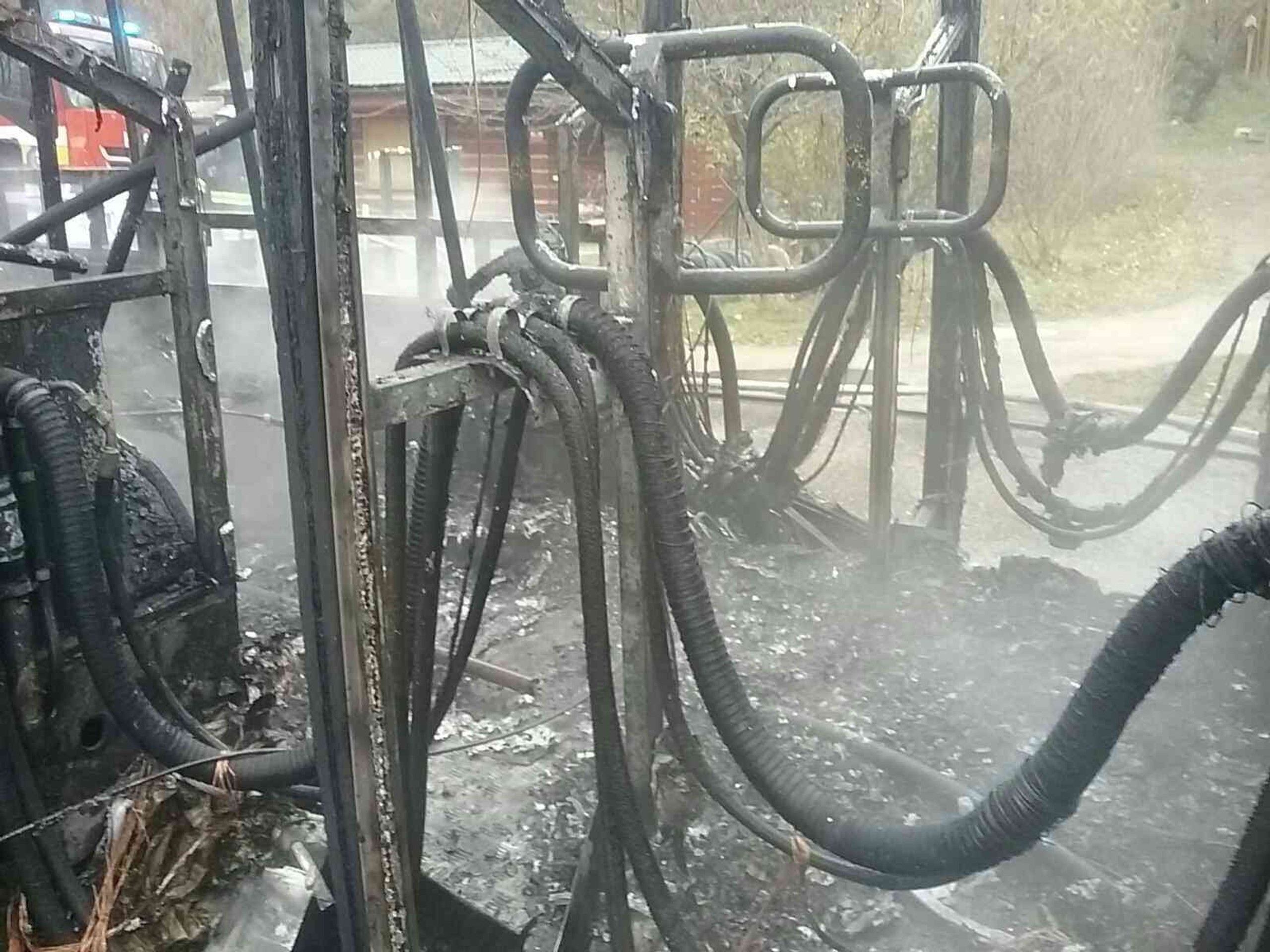 Požiar autobusu MHD v Bratislave.