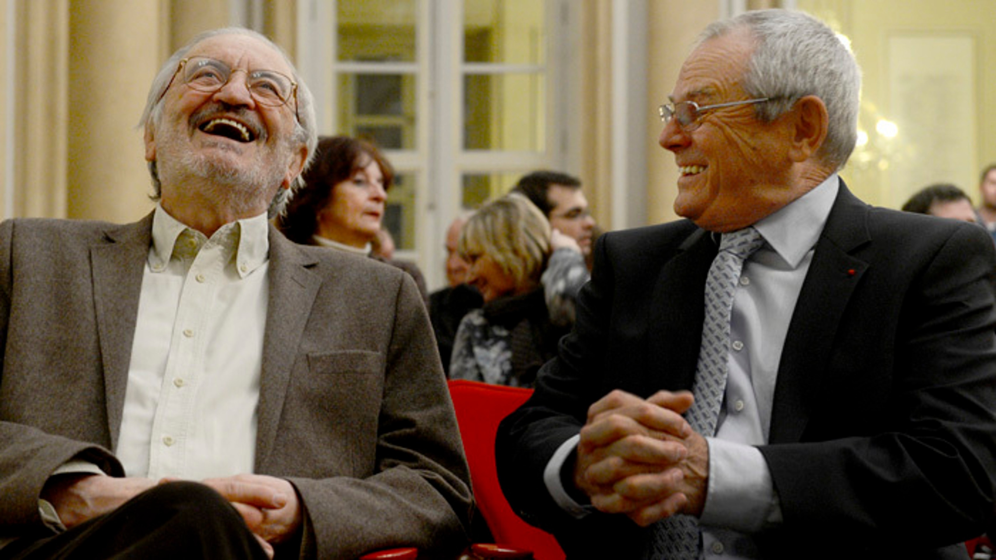 Milan Lasica a Milan Kňažko. (14. januára 2014)