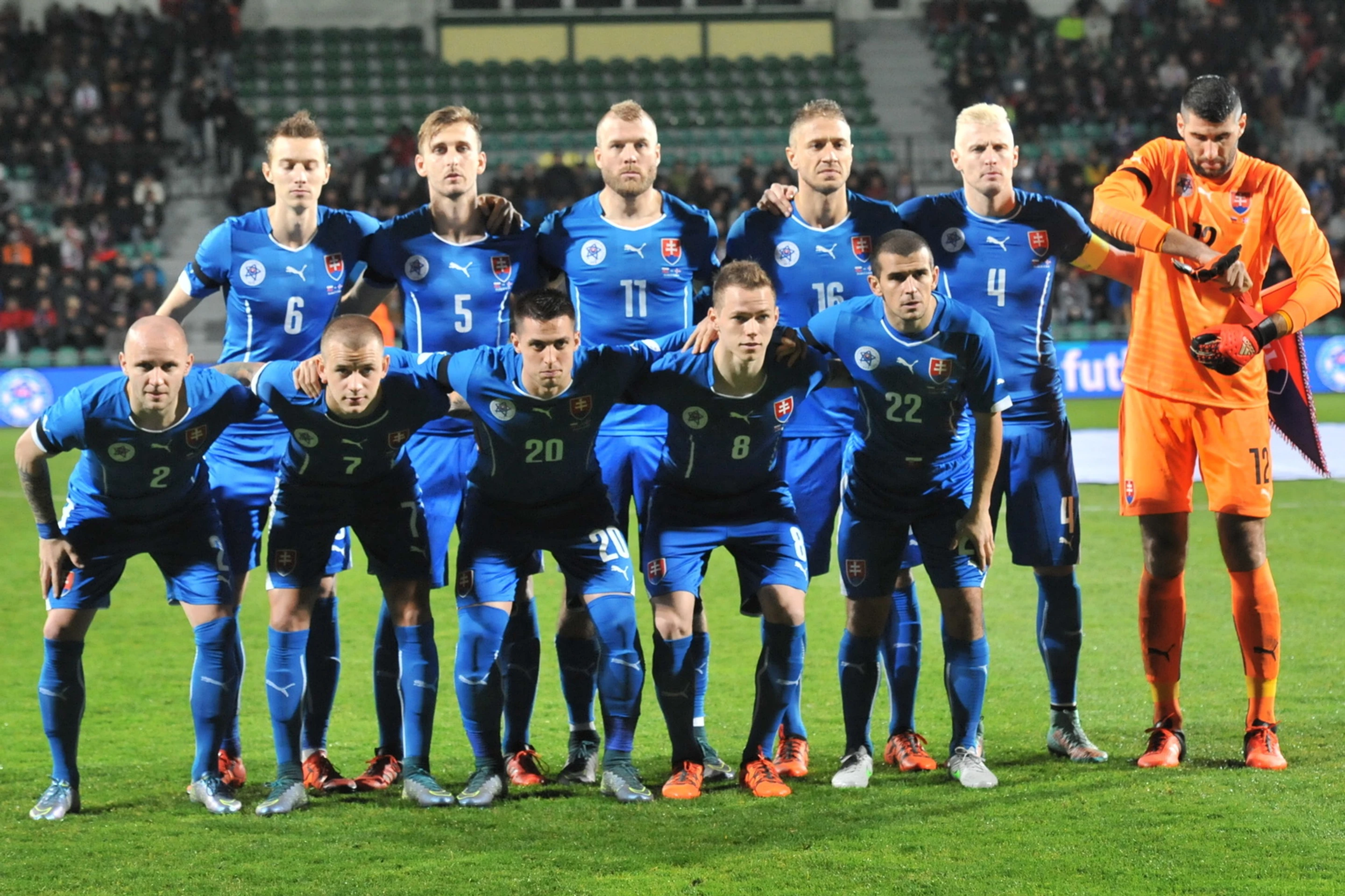Na snímke futbalisti Slovenska v prípravnom futbalovom zápase Slovensko – Island