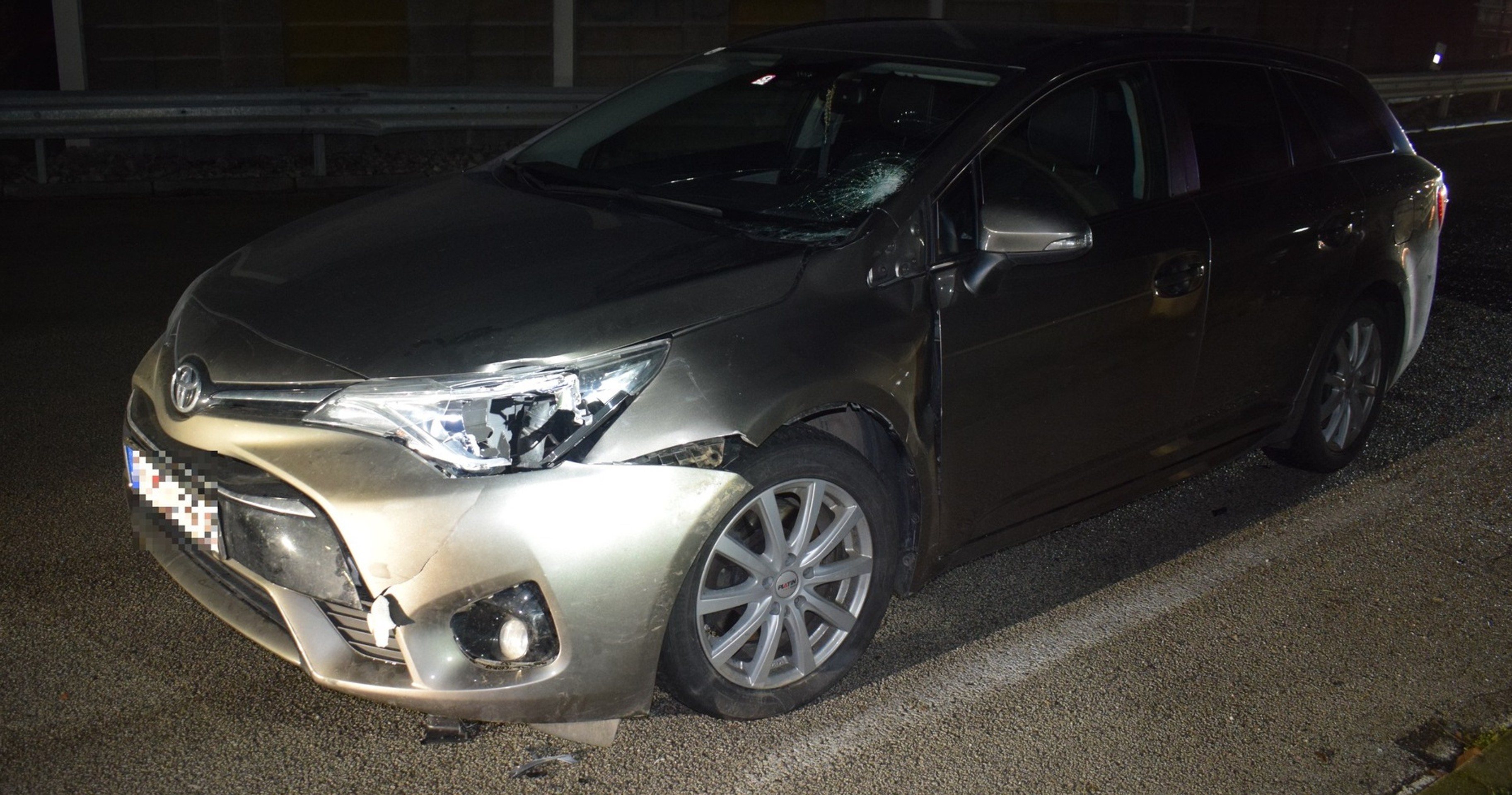 Auto, ktoré ako prvé zachytilo chodca.